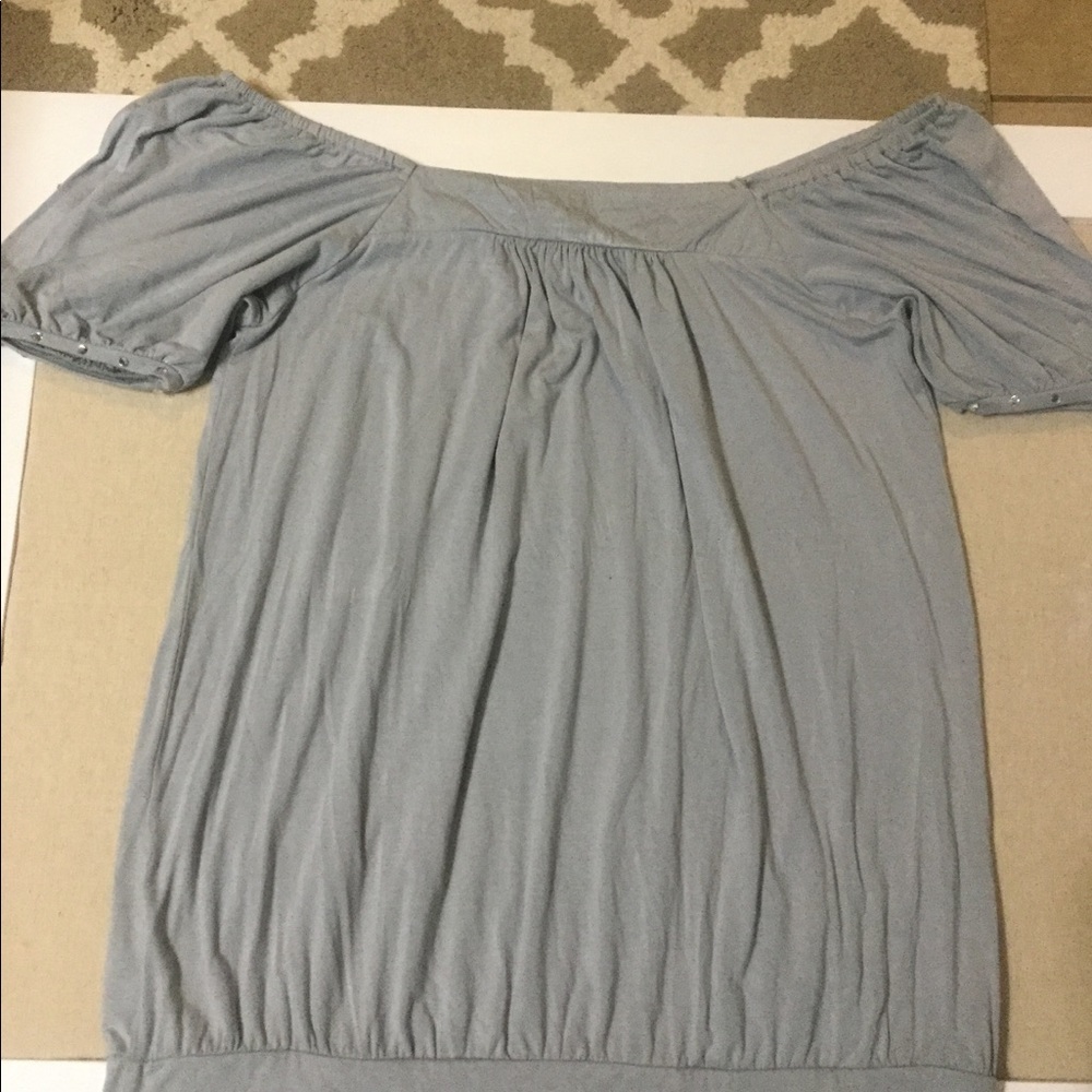 Gray Rhinestone Accented Top - Picture 5 of 5